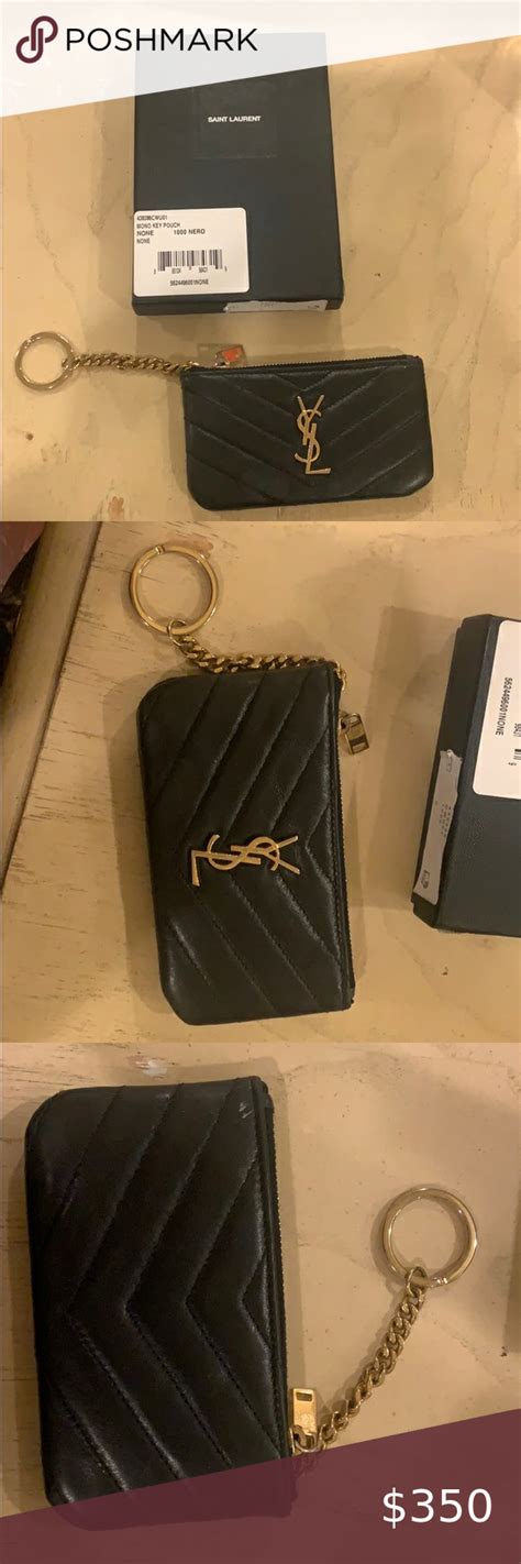 ysl monogram coin purse in smooth leather|YSL coin purse keychain.